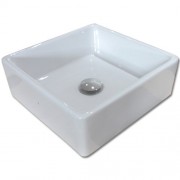 Maxwhite 8010 CREMONA Umyvadlo keramické čtvercové na desku 38x38x13cm