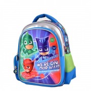 Ghiozdan gradinita 12'' 3D cu 2 compartimente Pj Masks - Eroi in pijama