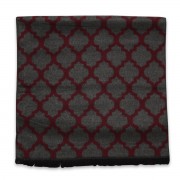 Sál bordó mértani mintával 11056