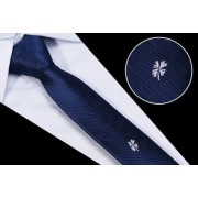 Cravata barbati neagra cu model trifoi
