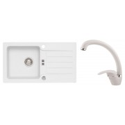 Pachet promotional Alveus Chiuveta Niagara 30 alb + Baterie GM 230 alb