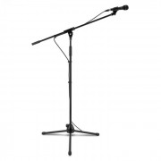 KM 01 BK Conjunto de Microfone 4 Peças Suporte Flange Cabo 5m Preto