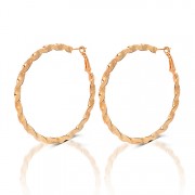 Cercei rasuciti mari placati aur