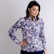 Női bordó sötét kék ing Willsoor virágos / növényes 10403