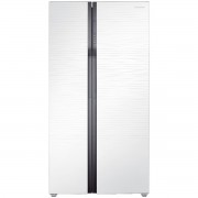 Frigider Side by Side Samsung RS552NRUA1J, No Frost, 538 l, A+, Alb Shiny River, Sticla