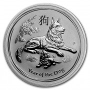 The Perth Mint Lunární série II. stříbrná mince 1 AUD Year of the Dog Rok psa 1 Oz 2018
