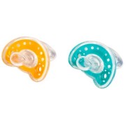 Set 2 suzete U-GROW 6-18 luni, turcoaz-portocaliu