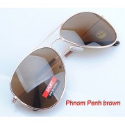 Ochelari de soare lentile maro si rama aurie