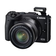 Canon EOS M3 24.2 Megapixel Mirrorless Camera with Lens - 18 mm - 55 mm - Black
