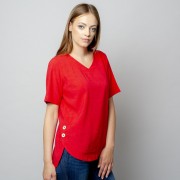 Piros színű női póló 10910