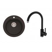 Pachet promotional Alveus Chiuveta Niagara 10 negru + Baterie Kati negru