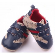 Pantofi baietei albastrii-bej 0-6 luni