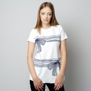 Női felső sötétkék mintázattal 10906