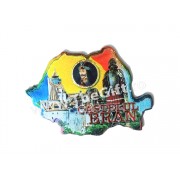 Magnet metalic de frigider, Romania, Castelul Bran