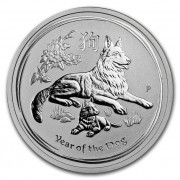Lunární série II. stříbrná mince 0,5 AUD Year of the Dog Rok psa 1/2 Oz 2018