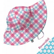 Iplay - Palarie soare copii cu doua fete Flowers 2-4 ani UPF50+