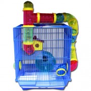 Max H328 Klec modrá pro křečka - myš - klec na hlodavce 400 x 330 x 260 mm