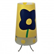 Max FC048-B13 Stolní lampa dětská žlutá - barevné kytičky