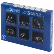 Set 6 Jocuri de inteligenta Momki, Metal