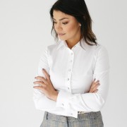 Női fehér ing Willsoor sima 7682