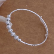 Bratara placata argint sferica ajustabila Sara