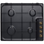 Plita incorporabila Hansa BHG63100020, Gaz, 4 Arzatoare, Aprindere electrica, Rustic, Negru