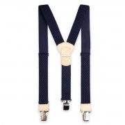 Férfi nadrágtartó sötétkék színben, bézs élekkel 11288