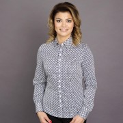 Női kék sötét kék ing Willsoor csíkos csíkos mértani 7686