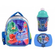 Ghiozdan Gradinita 12.5", 3D - Eroi in Pijama+ Termos si cutie sandwich