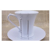 Cercei placati argint lungi pandantiv bilute