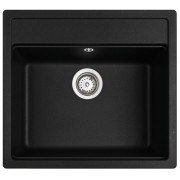 Chiuvetă Teka MENORCA 60S TG 1B, 1 cuvă, 57x51 cm, Tegranit, Metallic black, 88244
