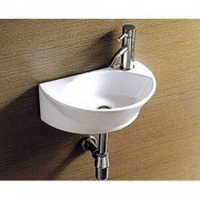 Maxwhite 1004 CORTE Umyvadlo keramické oválné závěsné s otvorem pro baterii 40,5x27,5x14cm